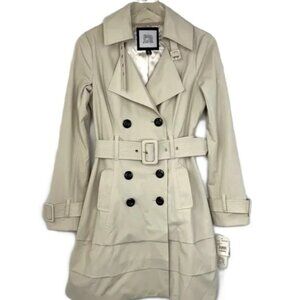 Blanc Noir Belted  Trench Coat in Bone Size M New With Tags $279